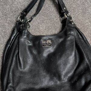 Coach Black Leather Shoulder Bag